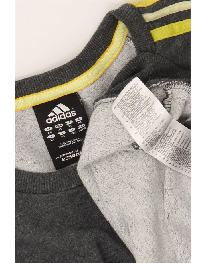 Adidas Sweat-shirt pour homme XL Gris Coton