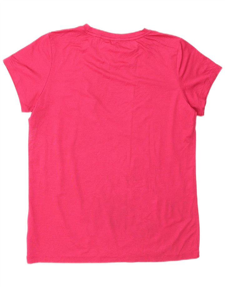 Reebok T-Shirt Femme UK 44 Rose Moyen Polyester