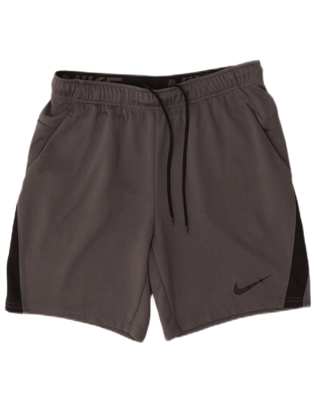Nike Short de sport Dri Fit pour homme en polyester color block gris moyen