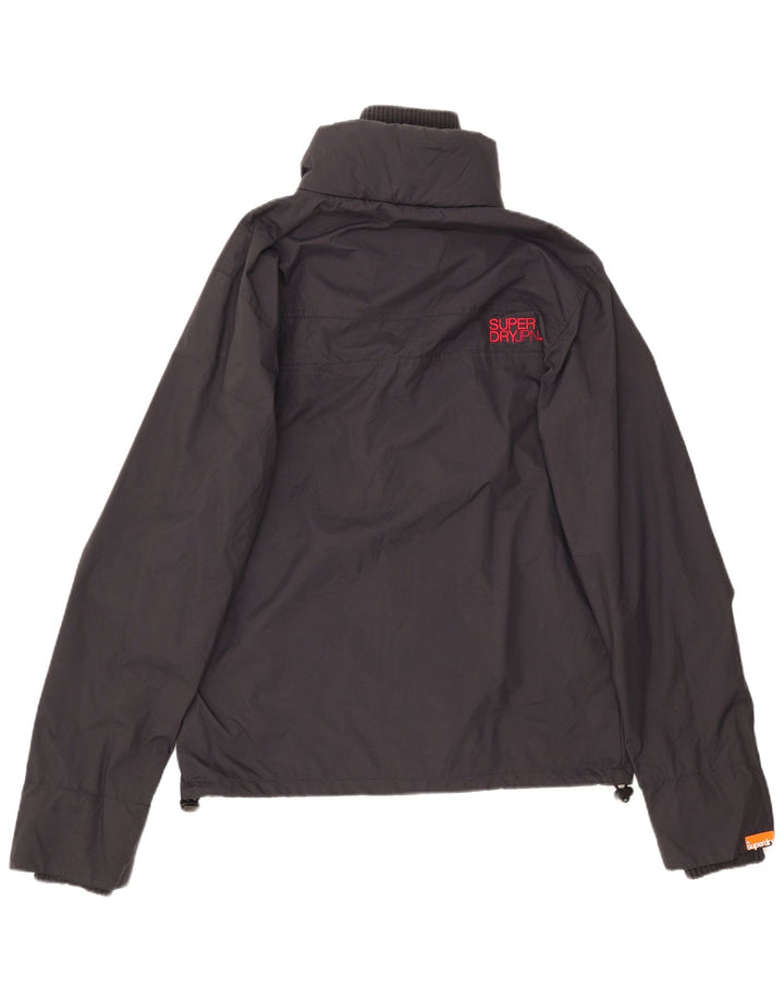 Superdry Veste de Pluie Homme UK 40 Large Bleu Marine Nylon