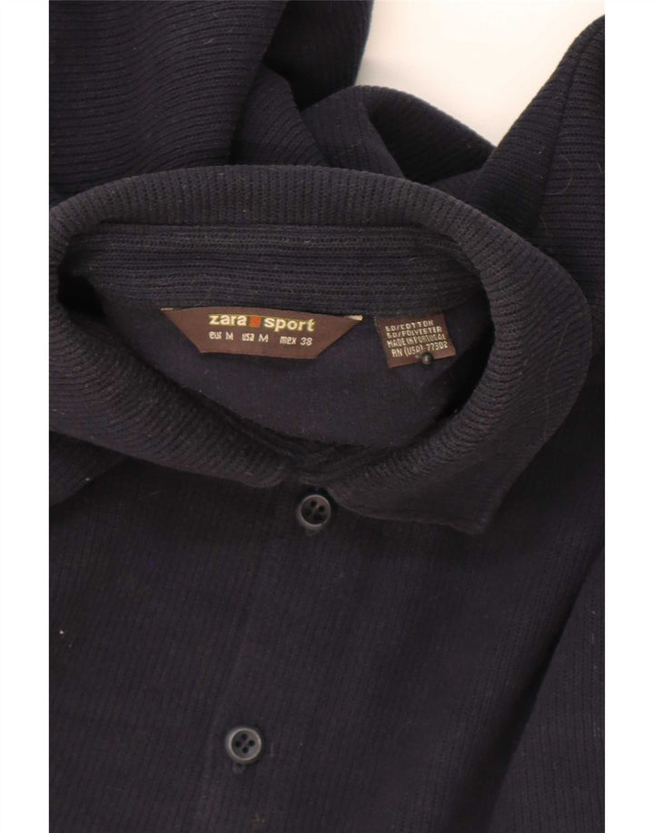 Zara Homme Surchemise Chemise Bleu Marine Moyen Coton