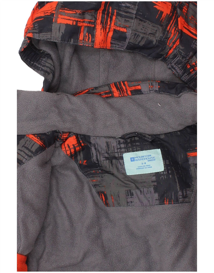 Mountain Warehouse Veste coupe-vent à capuche pour garçon 3-4 ans Gris à carreaux