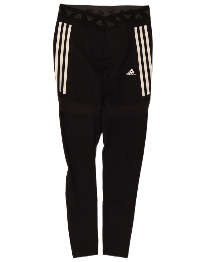 Adidas Leggings Femme UK 16/18 Large Noir Polyester