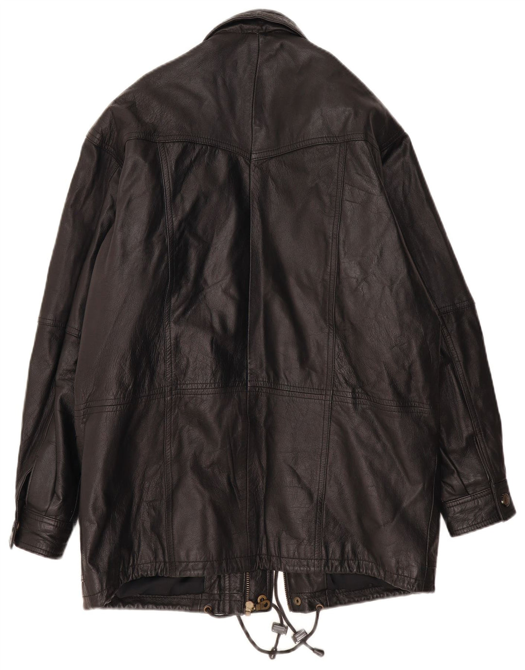 manteau en cuir homme vintage UK 38 Cuir noir moyen