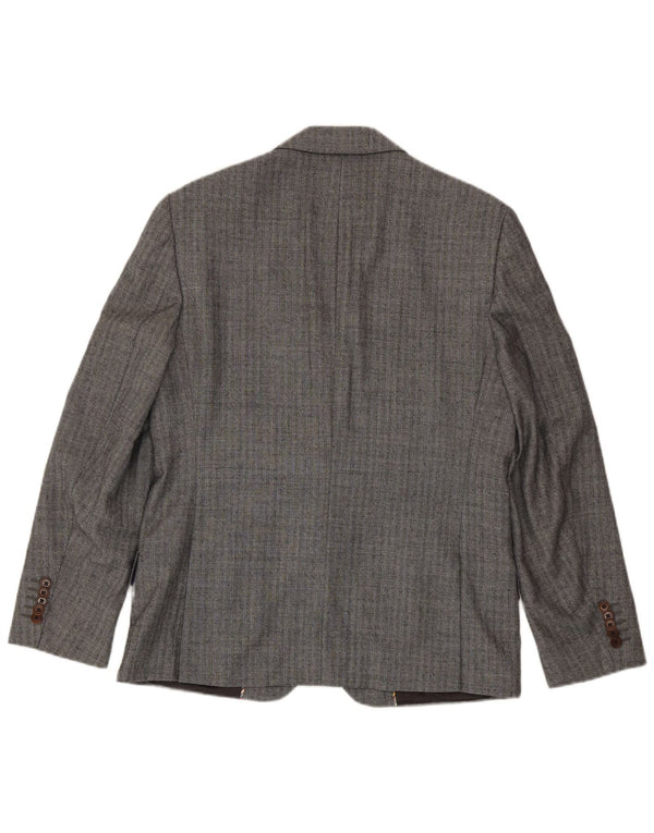 Paul Smith Veste blazer à 2 boutons pour homme UK 40 Grande laine à fines rayures grises