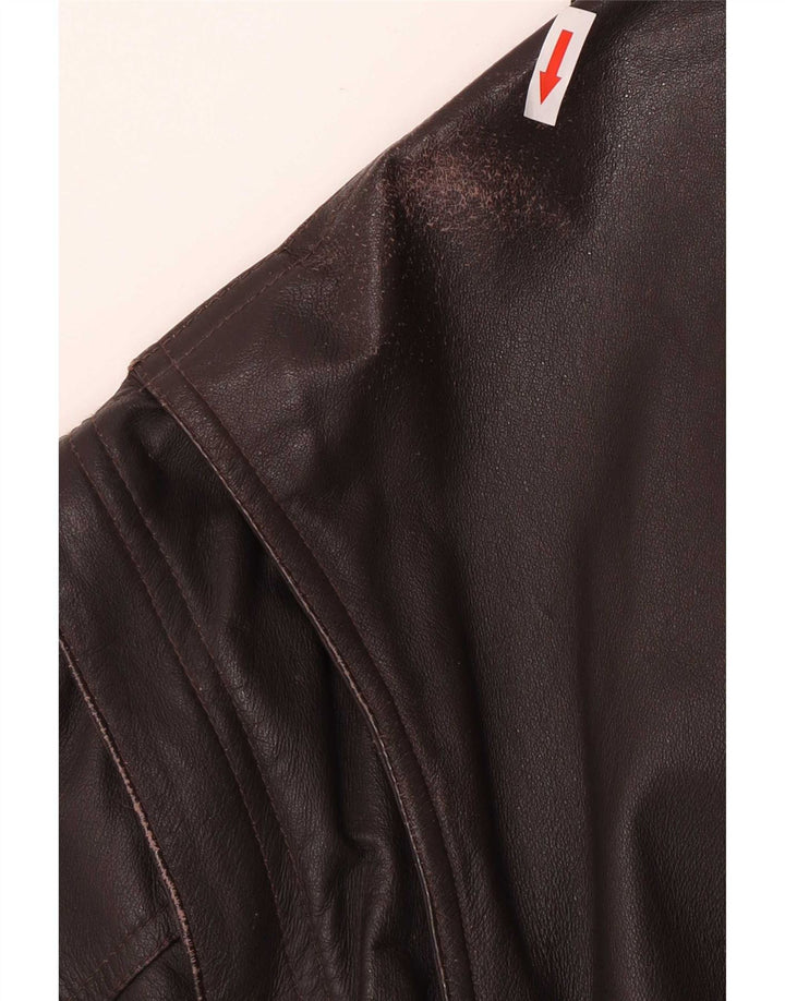 veste en cuir homme vintage UK 42 XL Marron
