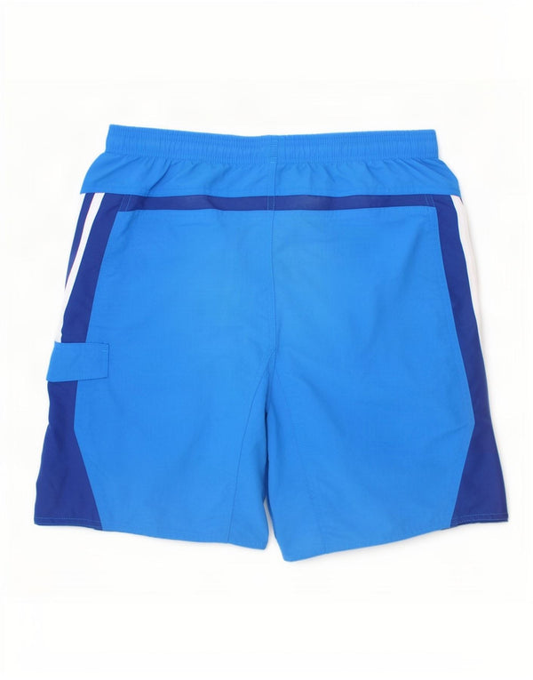 Adidas Short de Sport Garçon 15-16 Ans Bleu Colorblock Nylon