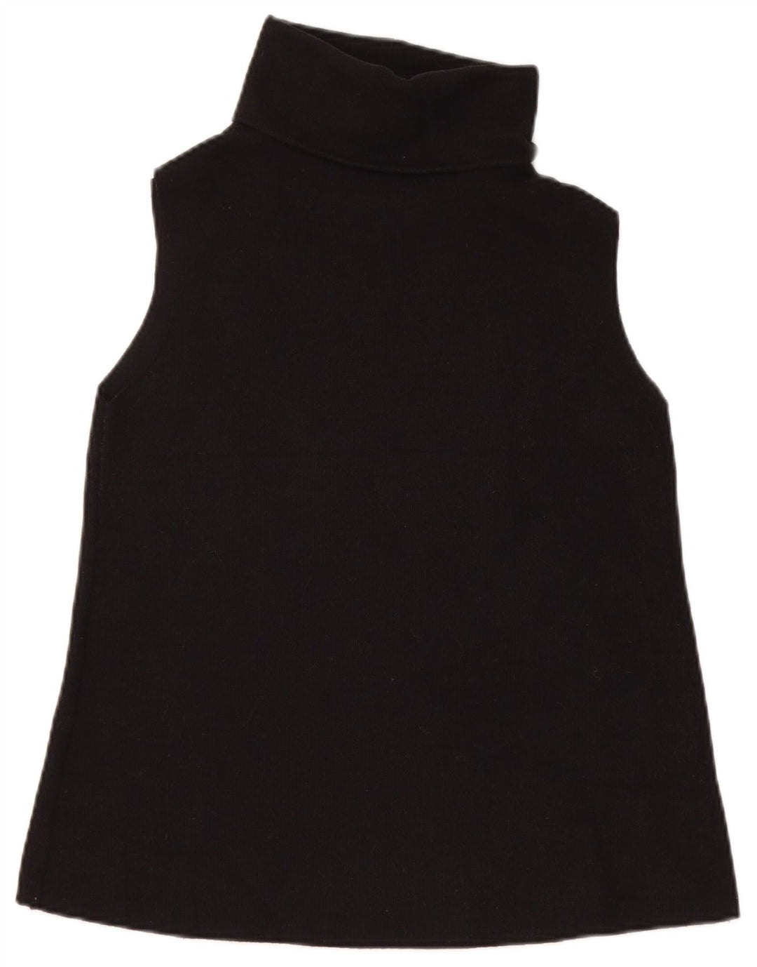 Zara Womens Vest Débardeur UK 12 Moyen Noir Coton