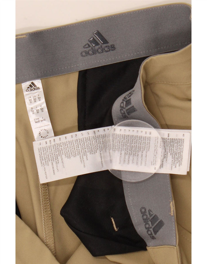 Adidas Pantalon Chino Droit Homme W36 L32 Beige Polyester
