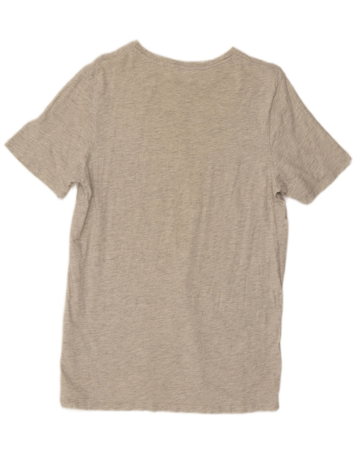 JACK & JONES Mens Graphic T-Shirt Top Large Grey Cotton