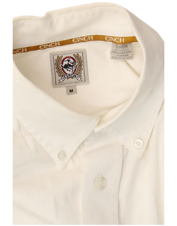 VINTAGE Chemise Homme Coton Blanc Moyen