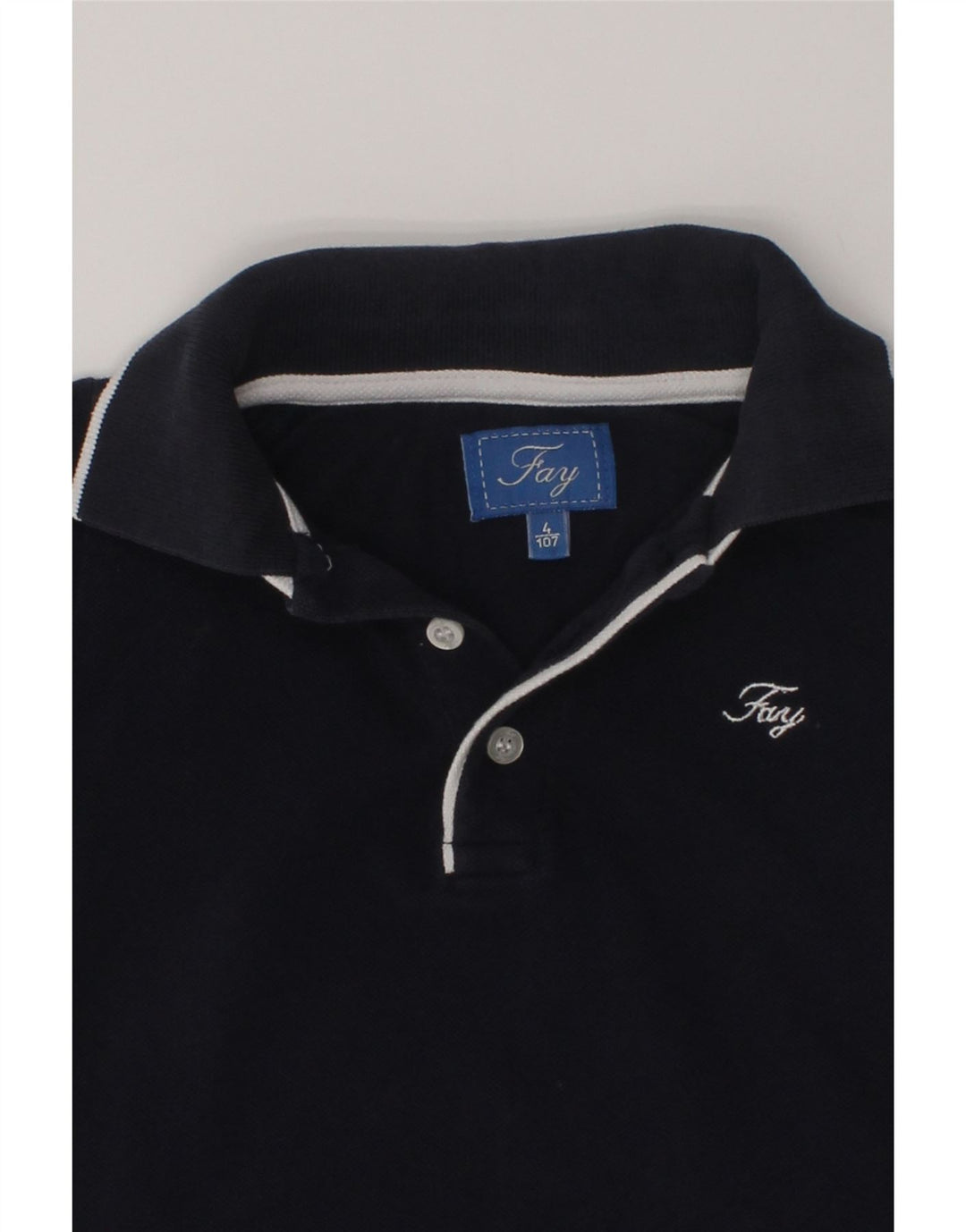 FAY Boys Polo Shirt 3-4 Years Navy Blue | Vintage Fay | Thrift | Second-Hand Fay | Used Clothing | Messina Hembry 