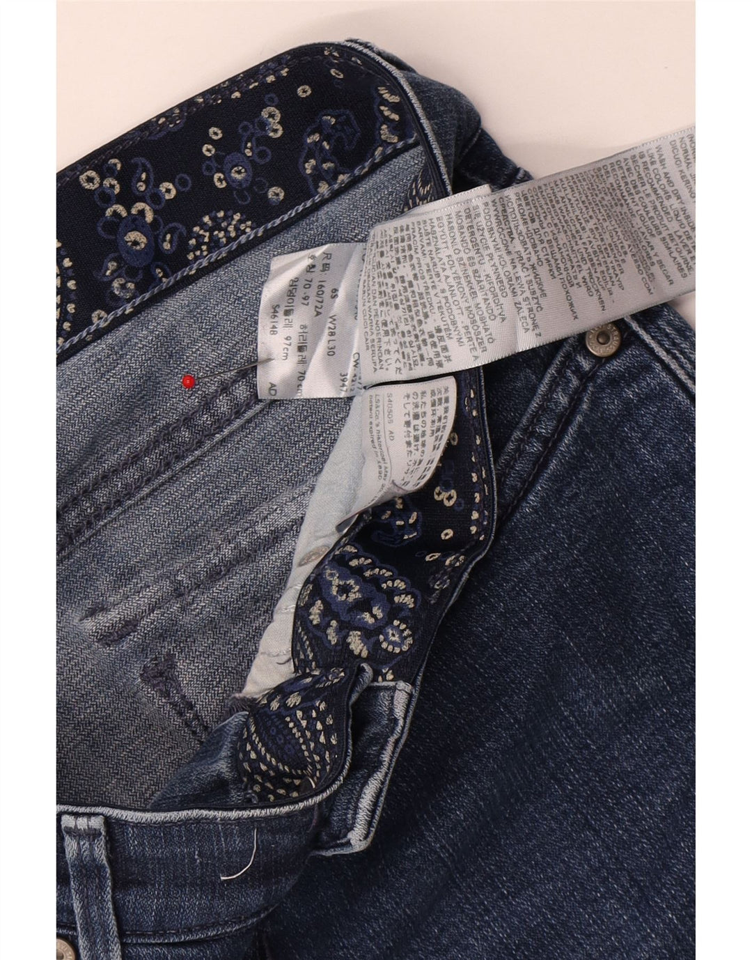 Levi's Jean droit femme US 6 Medium W28 L25 Bleu Coton