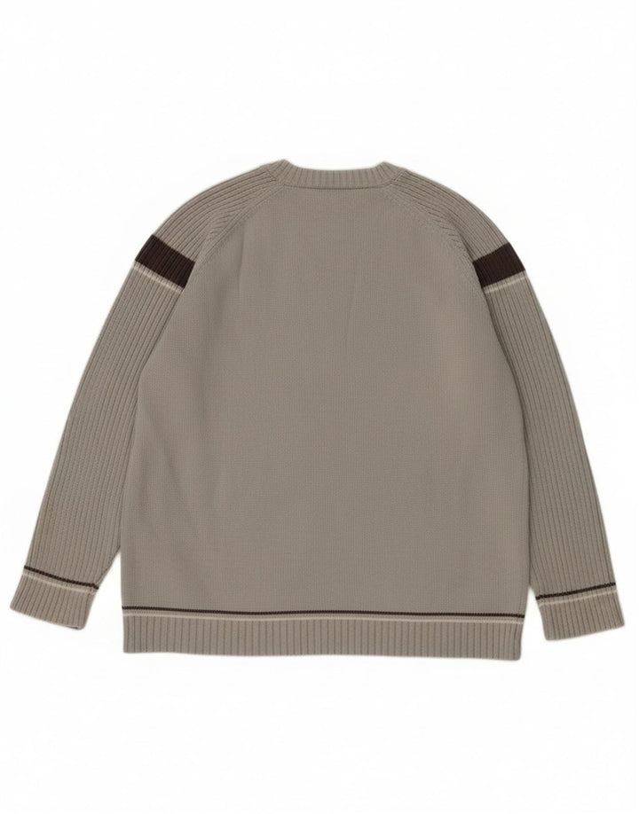 Kickers Pull Col Rond Homme Gris Moyen Colorblock Coton