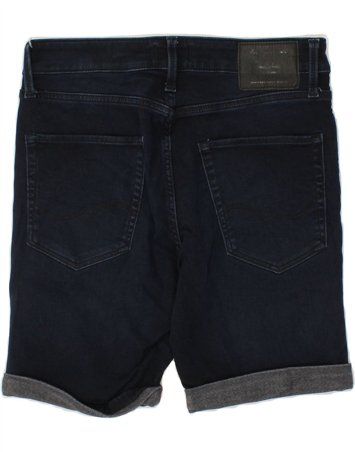 JACK & JONES Mens Regular Denim Shorts Small W32  Navy Blue Cotton Vintage Jack & Jones and Second-Hand Jack & Jones from Messina Hembry 