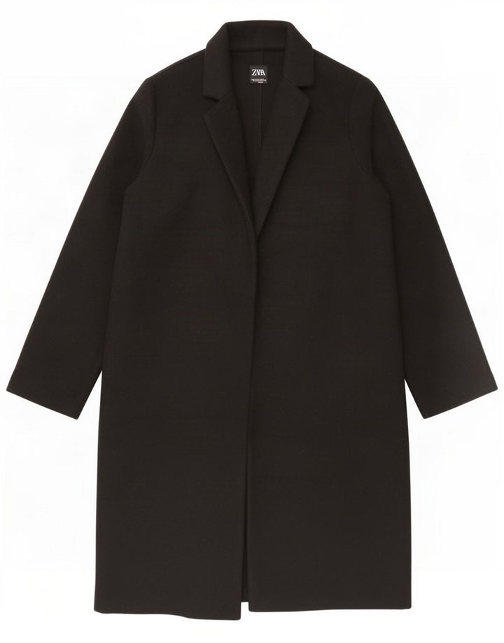 Zara Manteau ouvert pour femme UK 18 XL Noir Polyester
