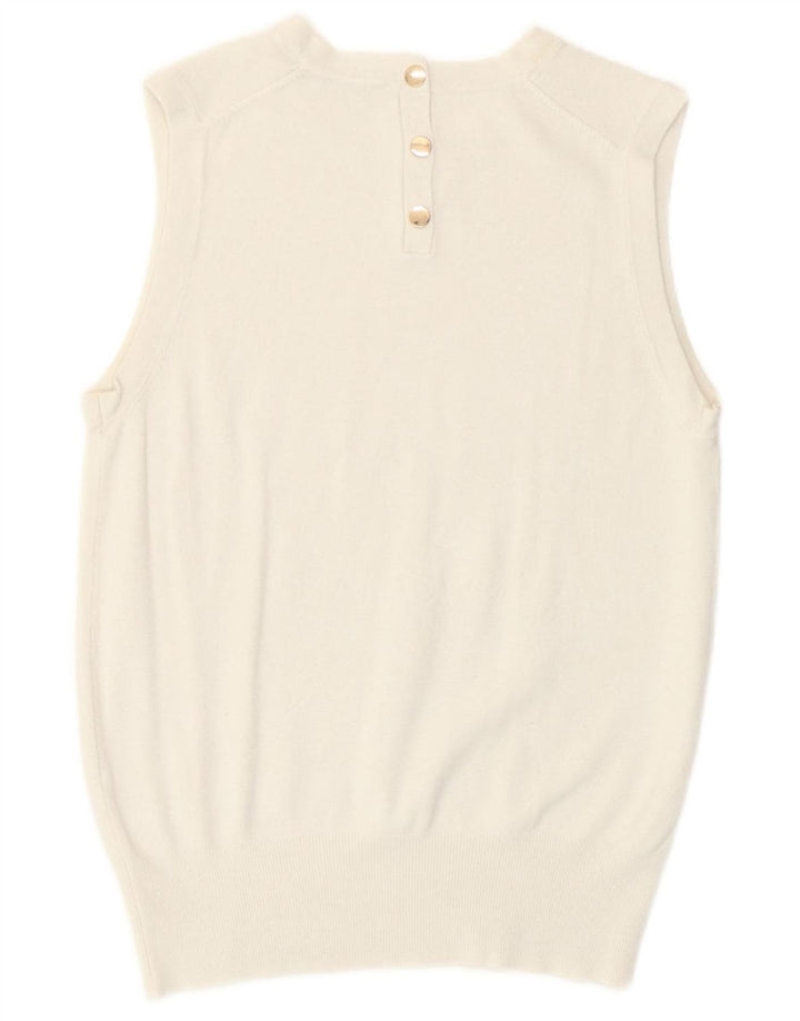 Zara Womens Vest Débardeur UK 10 Petit Blanc