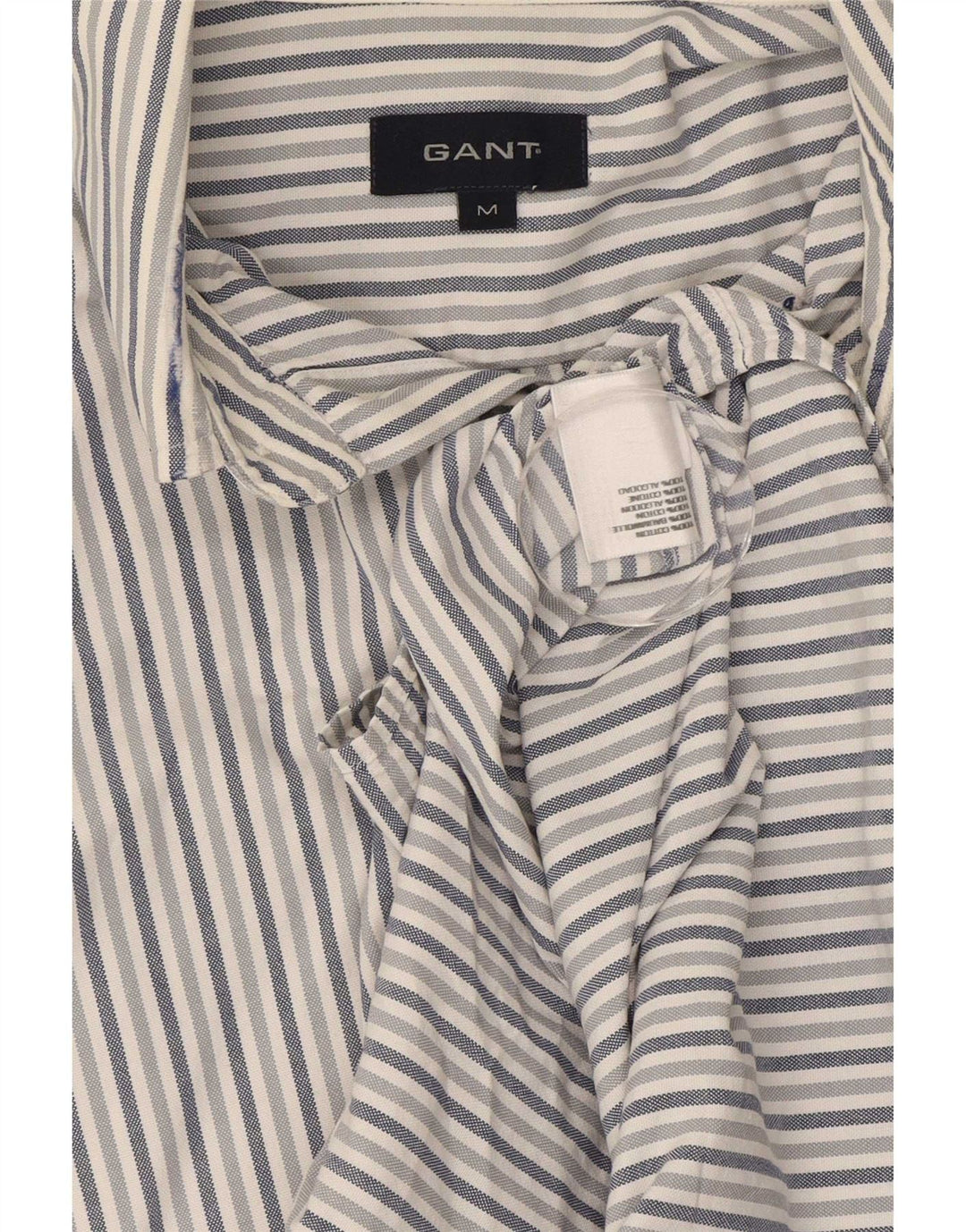 Gant Chemise Homme Bleu Moyen Rayé Coton