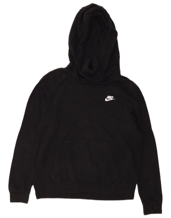 NIKE Pull à capuche pour femme UK 14 en coton noir moyen