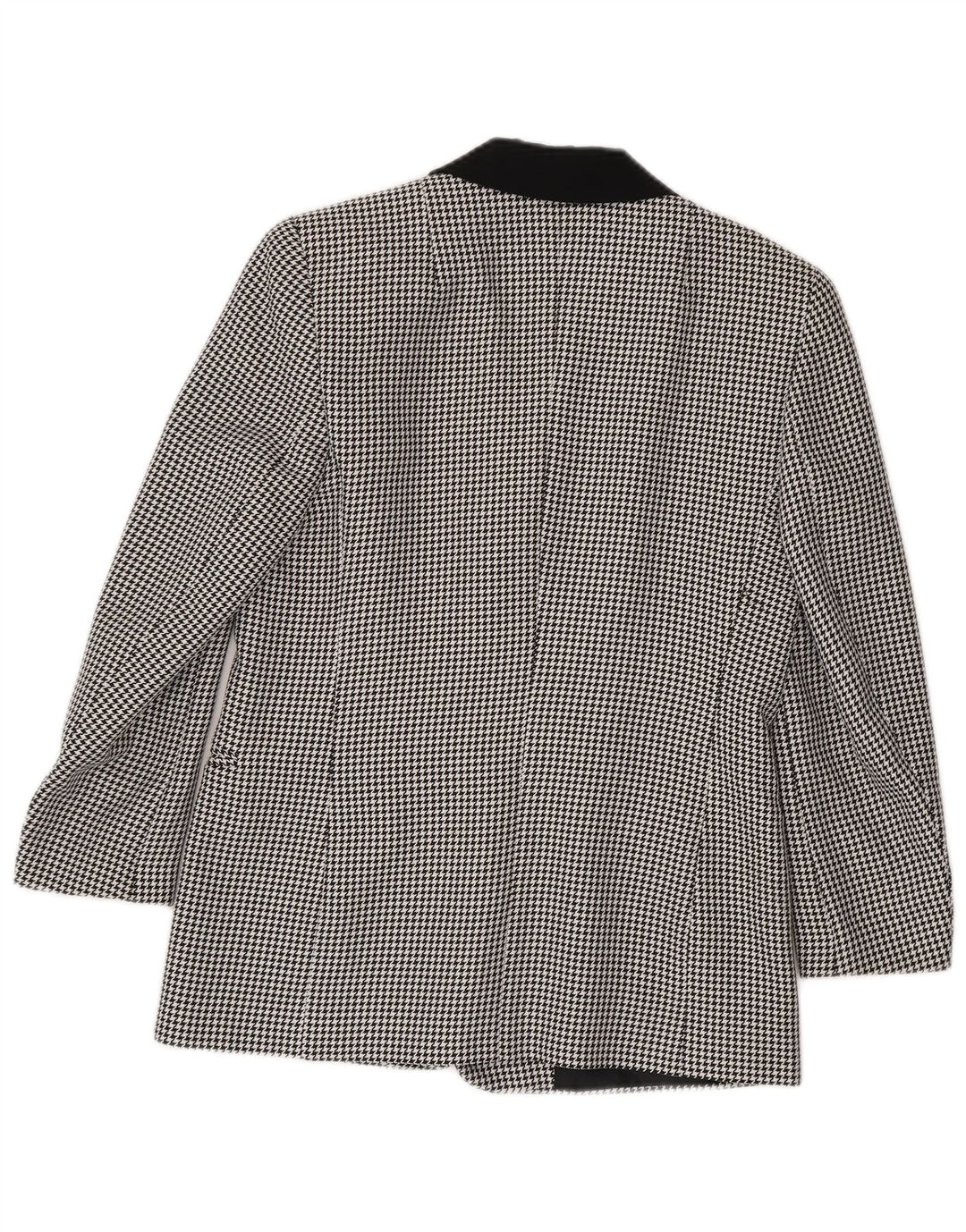 Canda Veste Blazer 3 Boutons pour Femme UK 10 Petit Pied-de-Poule Noir Polyester