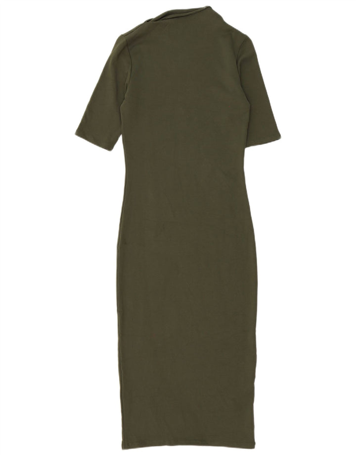 Zara Robe moulante pour femme UK 10 Petit Kaki