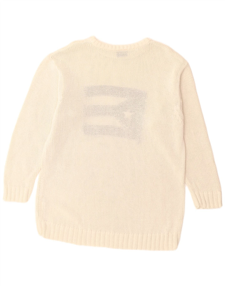 ARIZONA Pull graphique à col rond pour homme en coton blanc