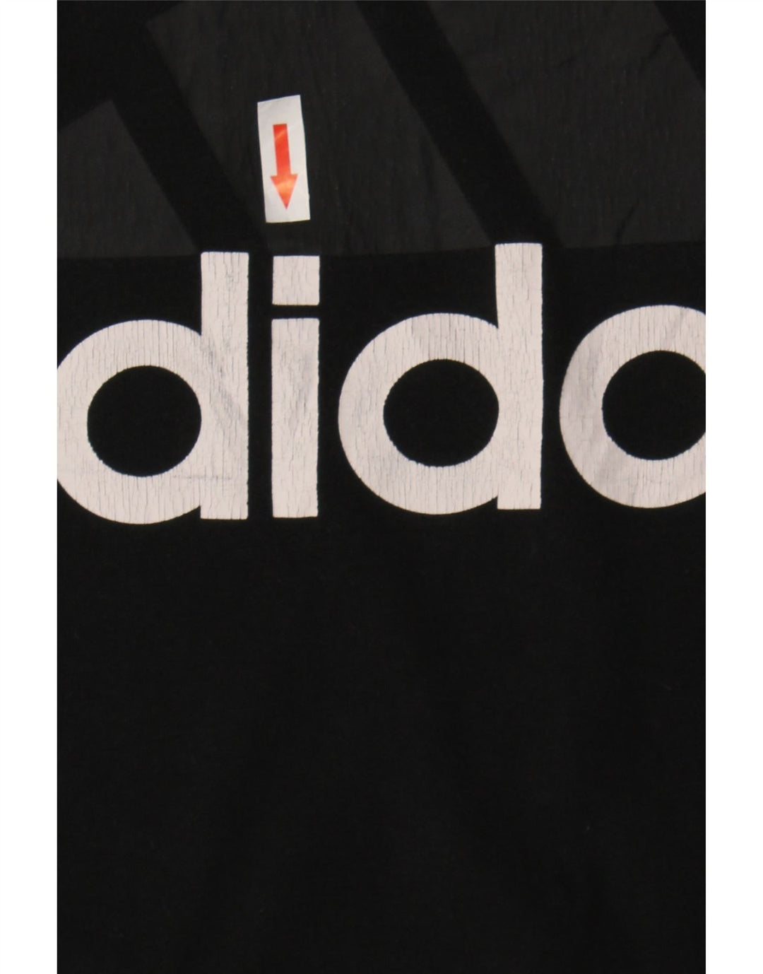 Adidas T-shirt graphique pour femme UK 12 en coton noir moyen