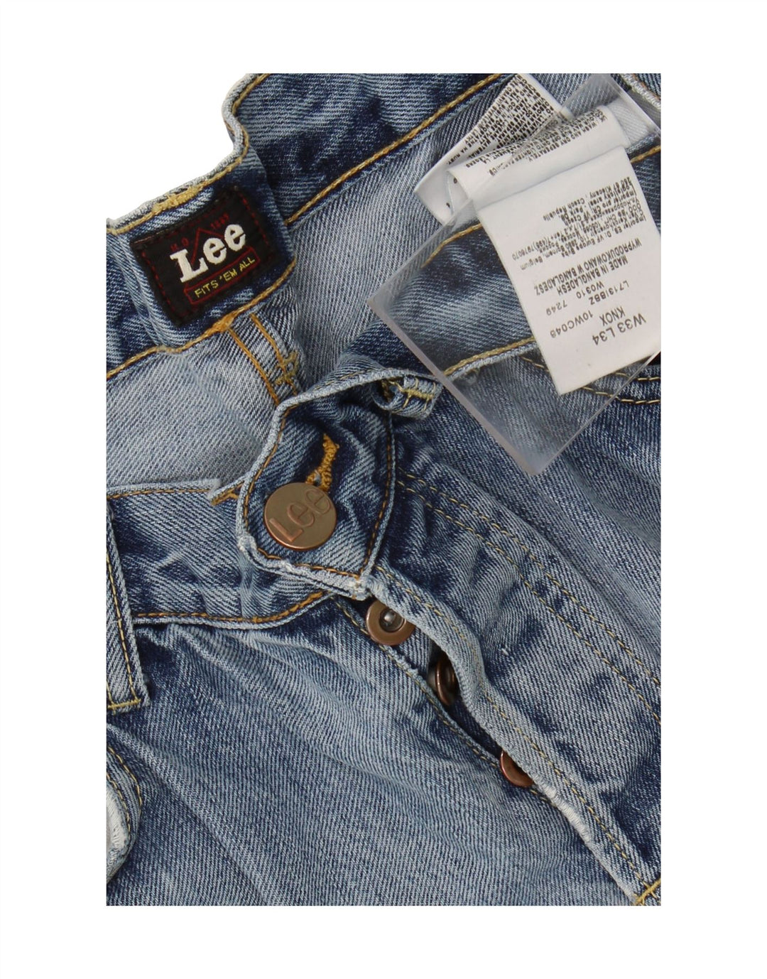 LEE Womens Knox Straight Jeans W33 L31 Blue Cotton Vintage Lee and Second-Hand Lee from Messina Hembry 