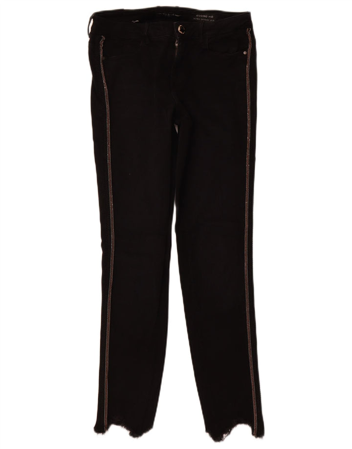 GUESS Jean skinny taille moyenne pour femme W28 L28 en coton noir