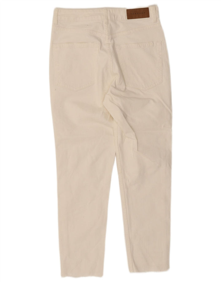 Topshop Jean Slim Femme W28 L26 Blanc Polyester