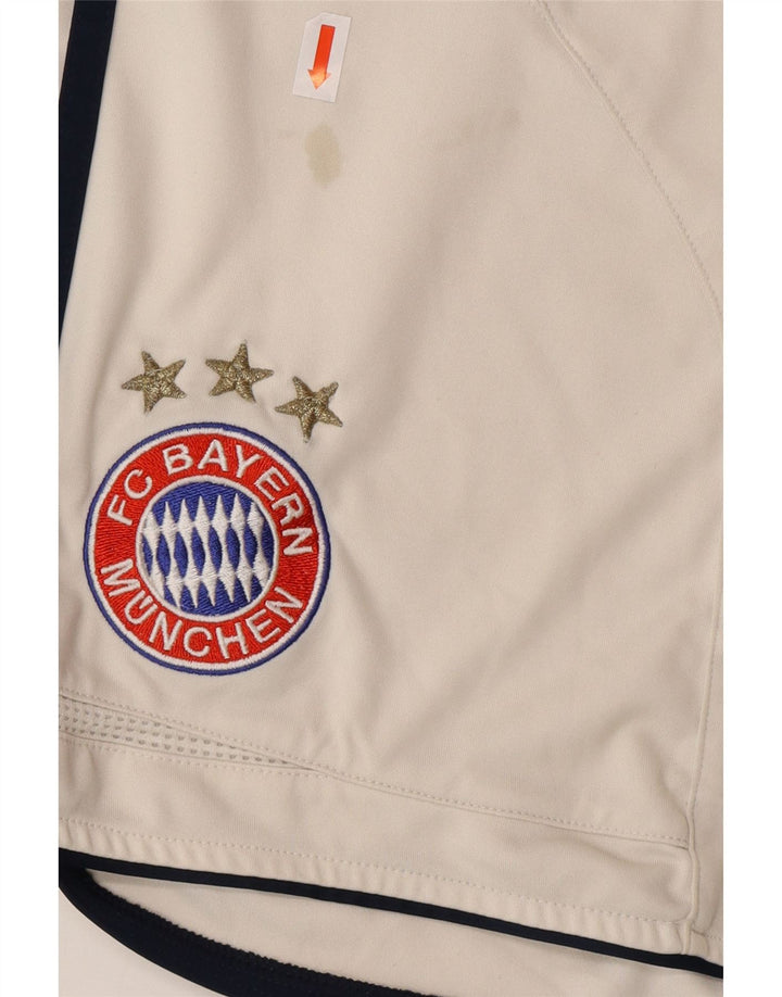 ADIDAS Short de sport FC Bayern Munchen pour homme UK 42 Large Blanc Colorblock