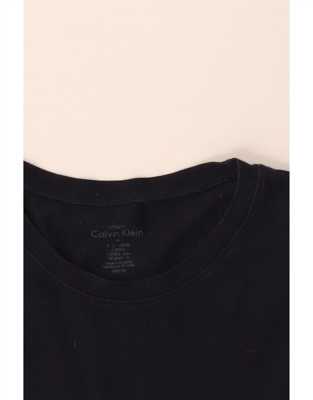 Calvin Klein T-shirt graphique pour femme UK 14 Bleu marine moyen
