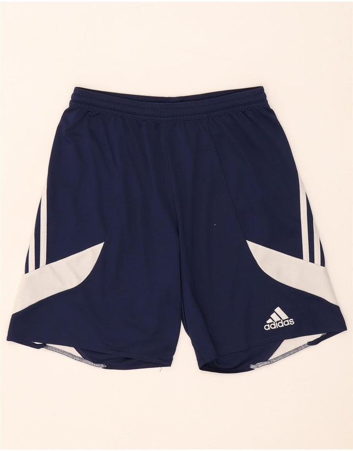 Adidas Short de sport Climalite pour homme, petit, bleu marine, polyester color block