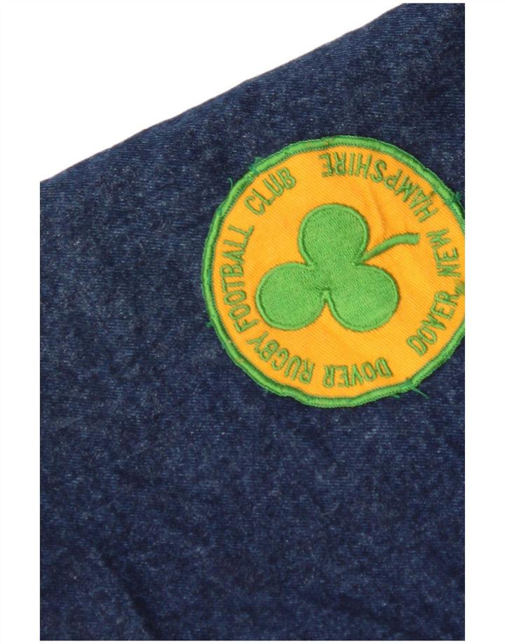 VINTAGE Homme Dover Sherpa Denim Veste UK 40 Grand Bleu