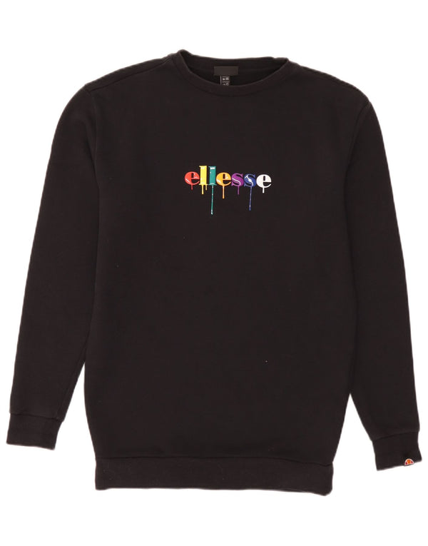 Ellesse Graphic Sweatshirt Jumper XS Noir Coton Homme