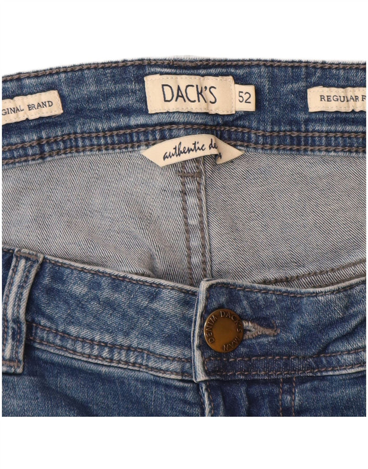 Dack's Jean droit coupe droite pour homme IT 52 XL W36 L33 Bleu