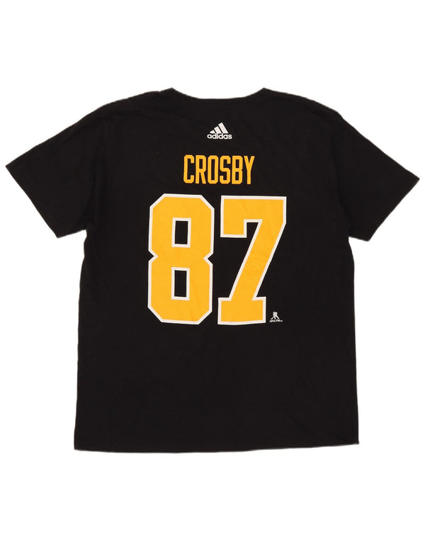 Adidas Mens Pittsburgh Penguins Graphic T-Shirt Top Large Noir Coton