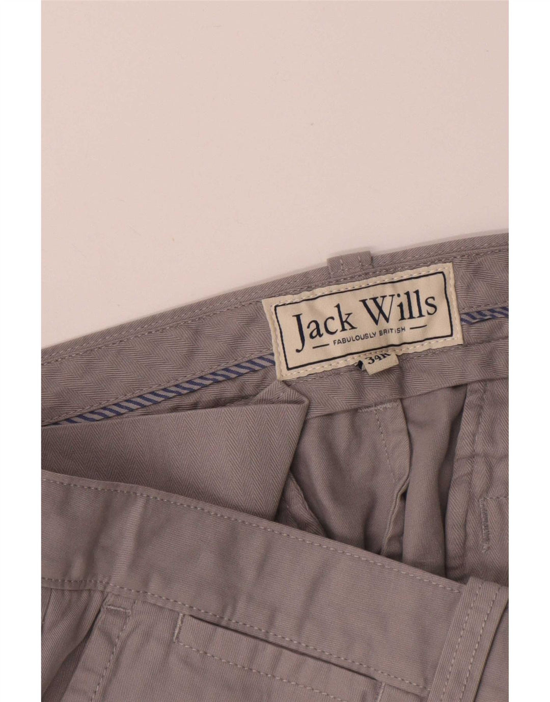 Jack Wills Pantalon Chino Slim Homme W34 L32 Gris