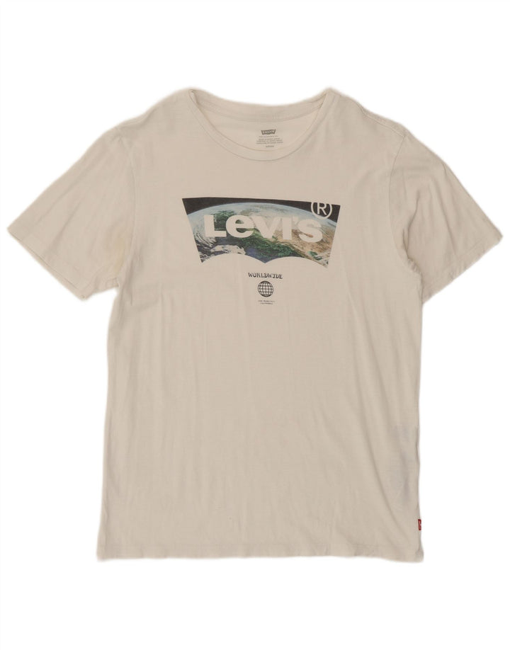 Levi's T-Shirt Graphique Homme Petit Blanc Coton