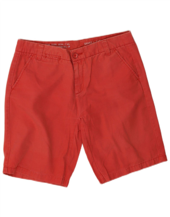GAP Short chino kaki pour femme UK 8 Small W32 Rouge