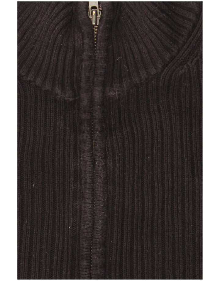 Calvin Klein Pull à col zippé pour homme Grand coton noir