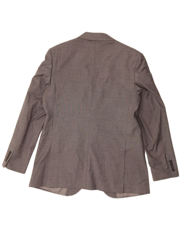 Marks & Spencer Veste blazer à 2 boutons pour homme UK 44 XL Gris Polyester