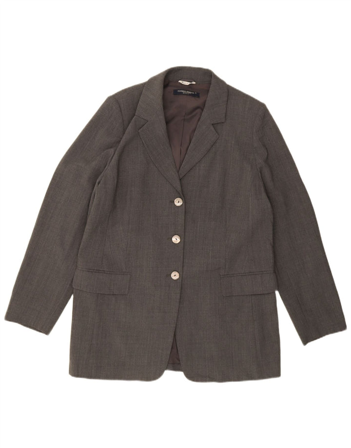 Marina Rinaldi Veste Blazer 3 Boutons Femme Taille 25 Grand Gris Polyester