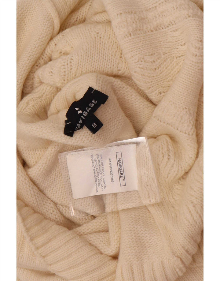 Navigare Pull col roulé pour homme en laine blanc cassé moyen