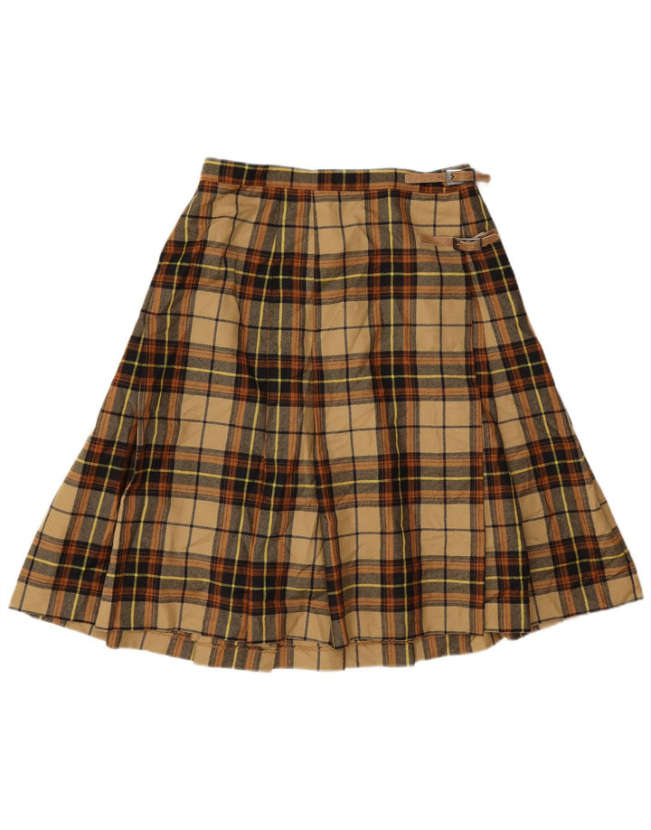 Gino Sartore Jupe Portefeuille Femme IT 42 Medium W28 Beige Plaid Laine