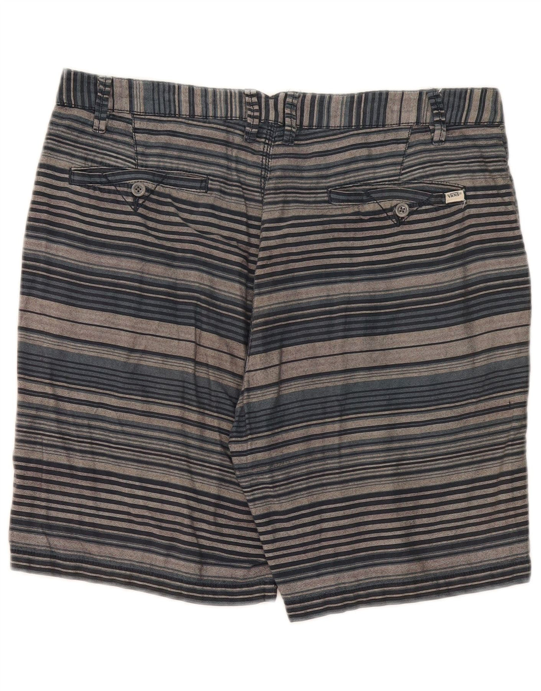 Vans Short décontracté pour homme W34 en coton rayé bleu grand