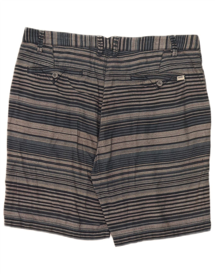 Vans Short décontracté pour homme W34 en coton rayé bleu grand