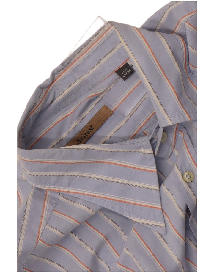 Avirex Chemise Homme Large Bleu Rayé