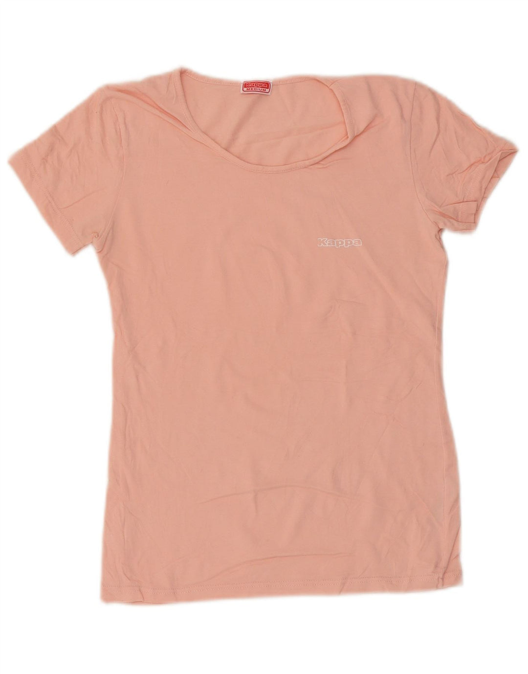 Kappa T-Shirt Femme Top UK 12 Rose Moyen Coton