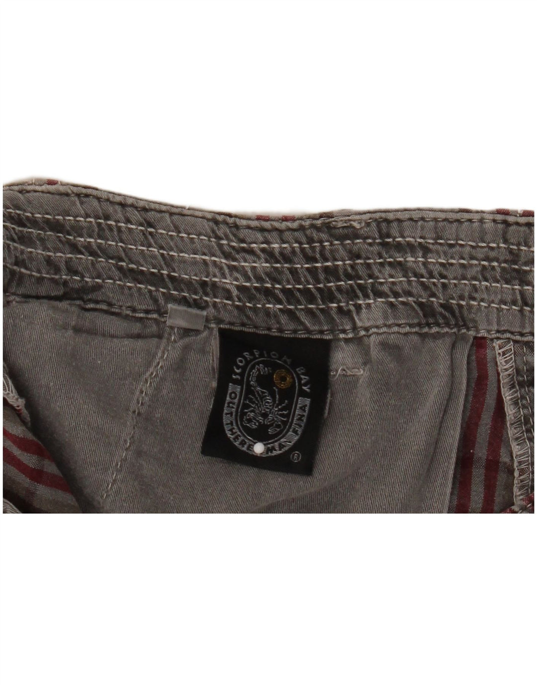 Scorpion Bay Short cargo pour homme W36 en coton à carreaux gris grand